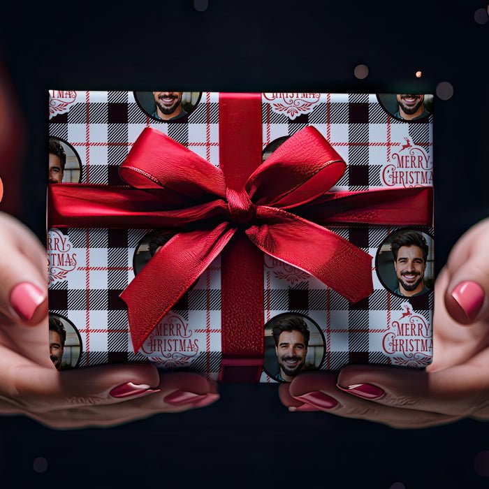 Geschenkpapier personalisiert Geschenkpapier Merry Christmas schwarz kariert M0028 - Bild 4 Geschenkpapier personalisiert Geschenkpapier Merry Christmas schwarz kariert M0028 - Bild 4