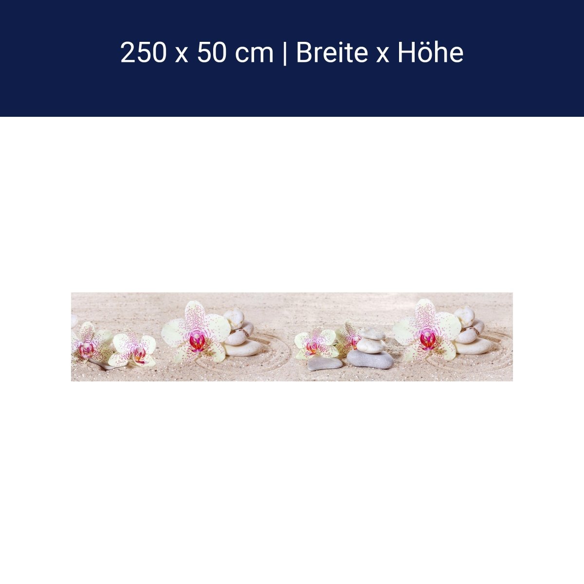 Panorama-Fototapete Zen Orchideen M0031 Panorama-Fototapete Zen Orchideen M0031