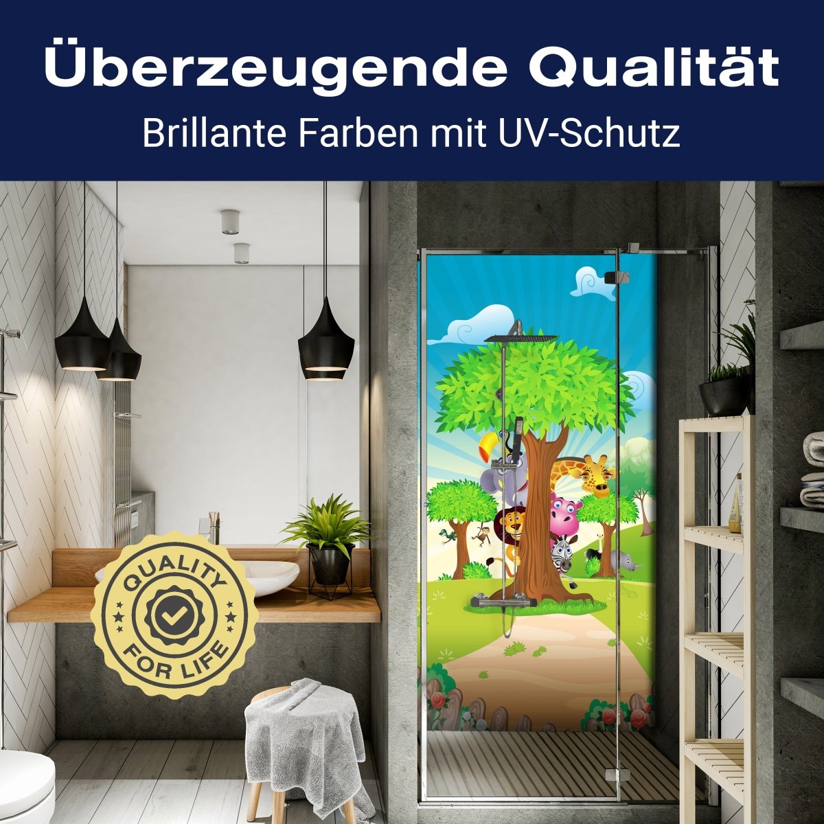 Duschwand Tierbaum M0033 entdecken - Bild 2 Duschwand Tierbaum M0033 entdecken - Bild 2