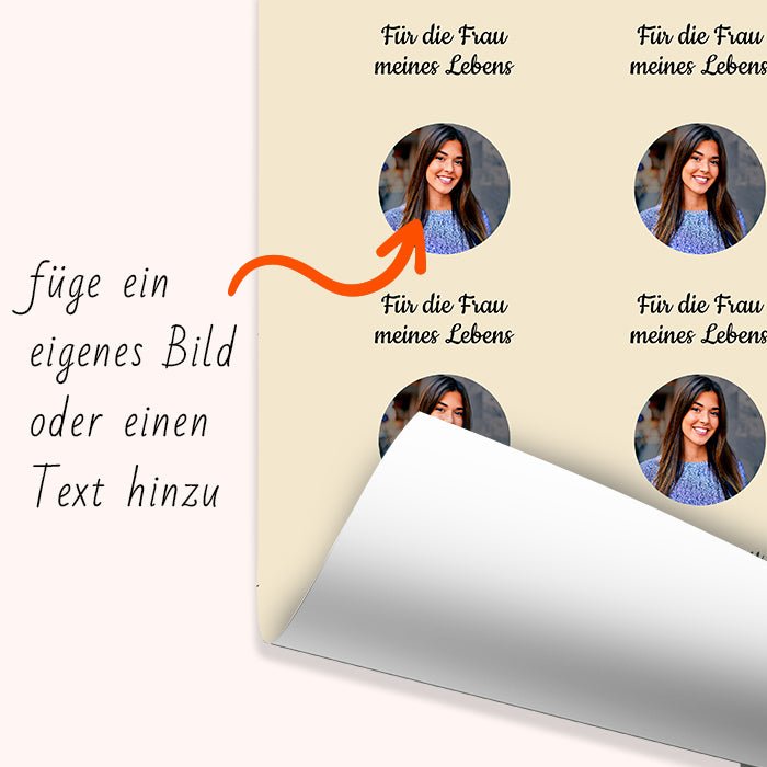 Geschenkpapier personalisiert Geschenkpapier beige Foto Text M0034 - Bild 6 Geschenkpapier personalisiert Geschenkpapier beige Foto Text M0034 - Bild 6