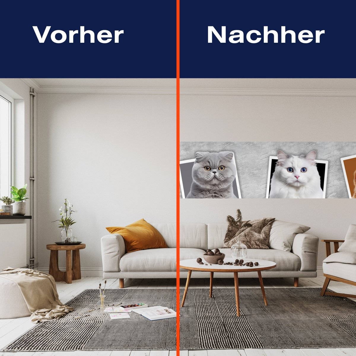 Panorama-Fototapete Katzen Collage M0034 - Bild 3 Panorama-Fototapete Katzen Collage M0034 - Bild 3