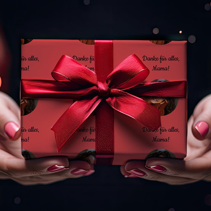 Geschenkpapier personalisiert Geschenkpapier rot Foto Text M0035 - Bild 4 Geschenkpapier personalisiert Geschenkpapier rot Foto Text M0035 - Bild 4