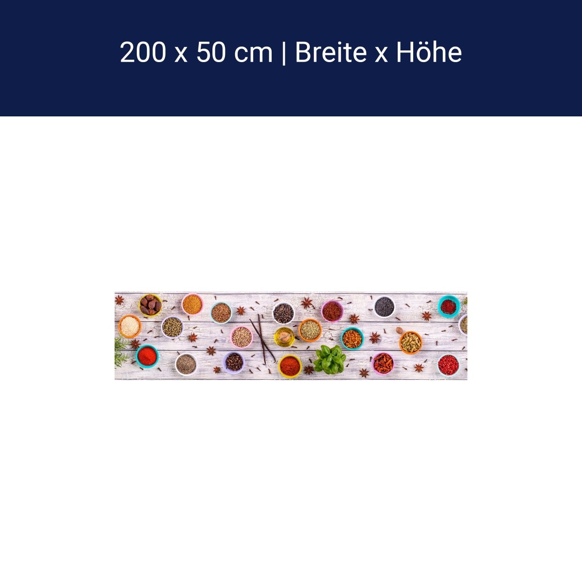 Panorama-Fototapete Bunte Gewürze M0037 Panorama-Fototapete Bunte Gewürze M0037