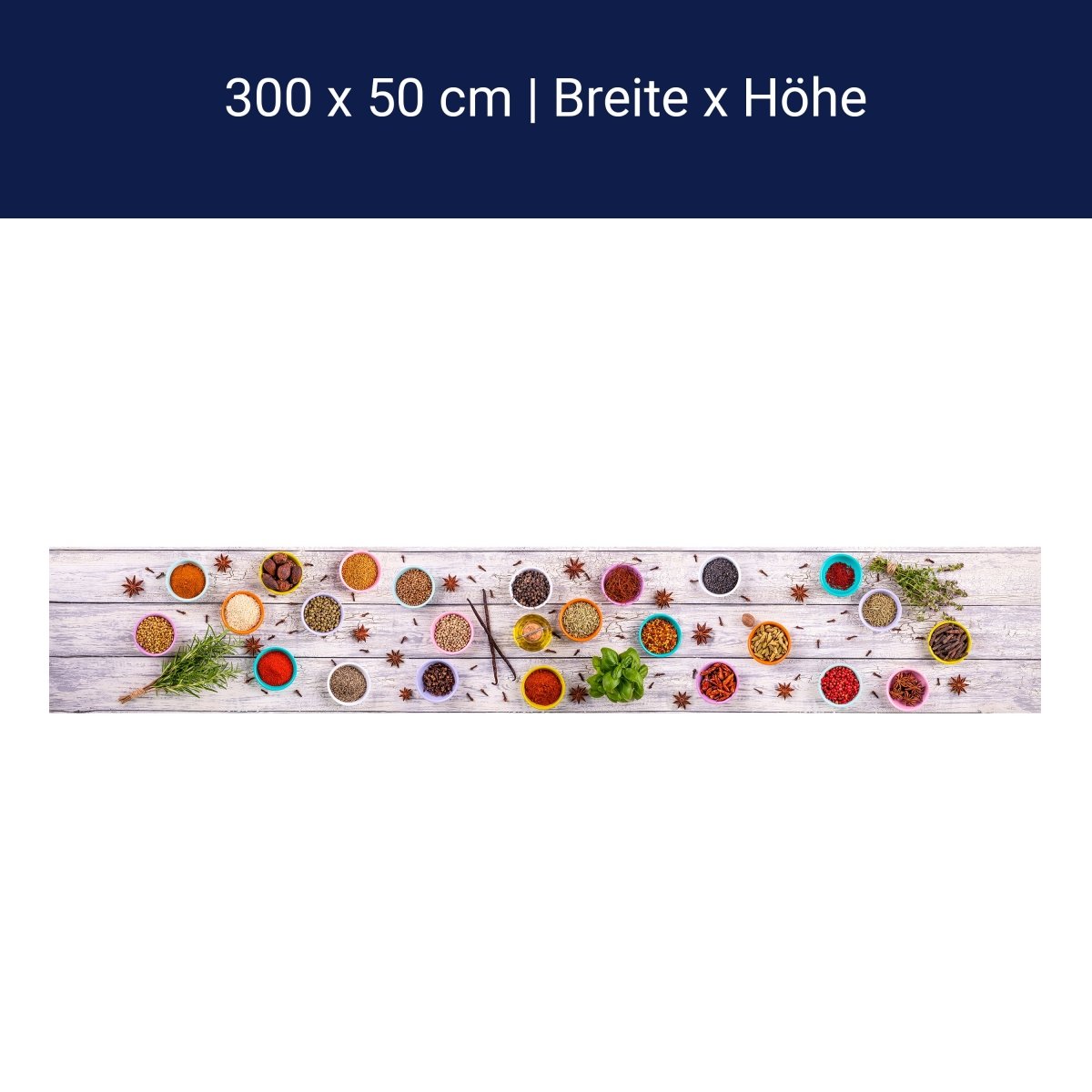 Panorama-Fototapete Bunte Gewürze M0037 Panorama-Fototapete Bunte Gewürze M0037