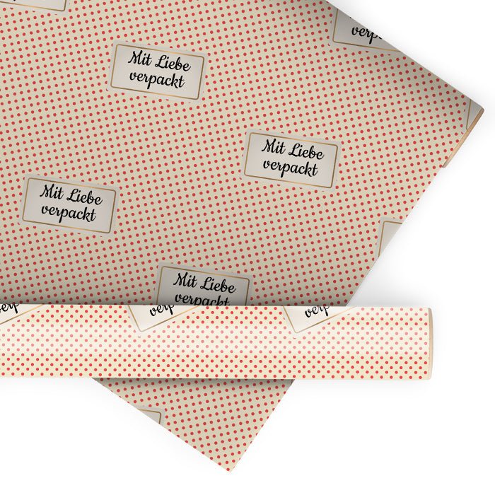 Geschenkpapier personalisiert Geschenkpapier Punkte Text M0039 - Bild 1 Geschenkpapier personalisiert Geschenkpapier Punkte Text M0039 - Bild 1