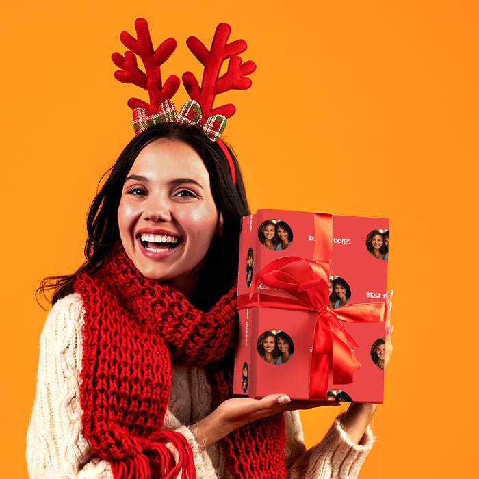 Geschenkpapier personalisiert Geschenkpapier rot Foto Text M0040 - Bild 2 Geschenkpapier personalisiert Geschenkpapier rot Foto Text M0040 - Bild 2