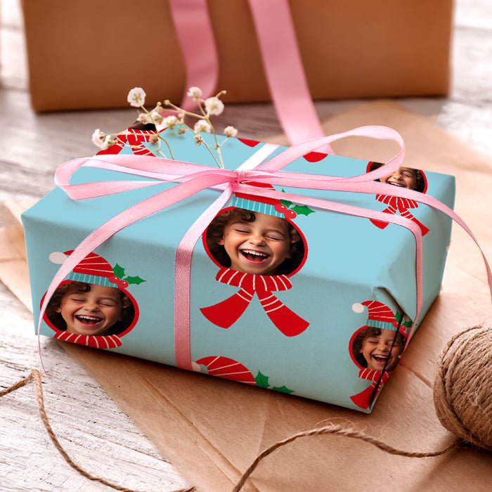 Geschenkpapier personalisiert Geschenkpapier Weihnachten Mütze Foto M0041 - Bild 3 Geschenkpapier personalisiert Geschenkpapier Weihnachten Mütze Foto M0041 - Bild 3