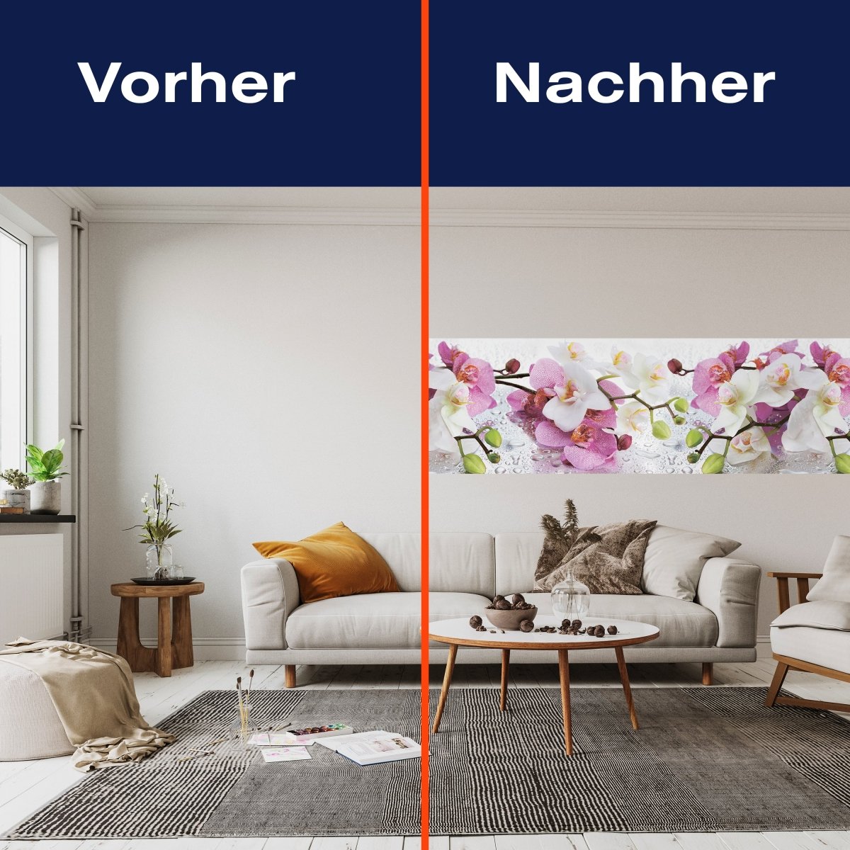 Panorama-Fototapete Orchideen, Blumen M0043 - Bild 3 Panorama-Fototapete Orchideen, Blumen M0043 - Bild 3