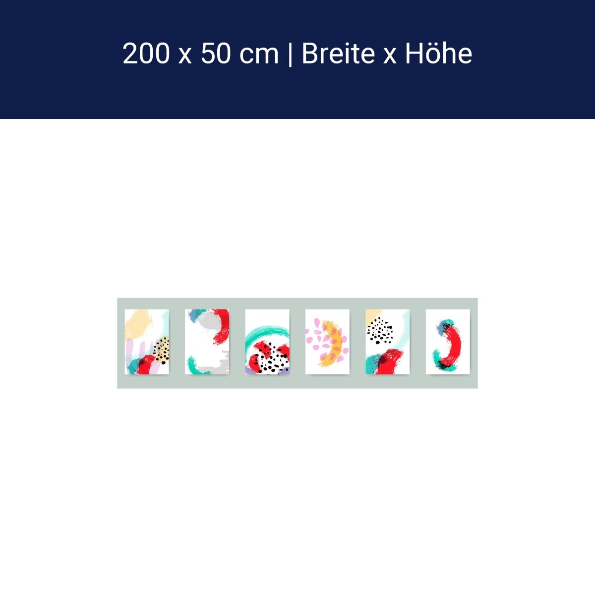 Panorama-Fototapete Abstraktes Gemälde, Collage M0045 Panorama-Fototapete Abstraktes Gemälde, Collage M0045