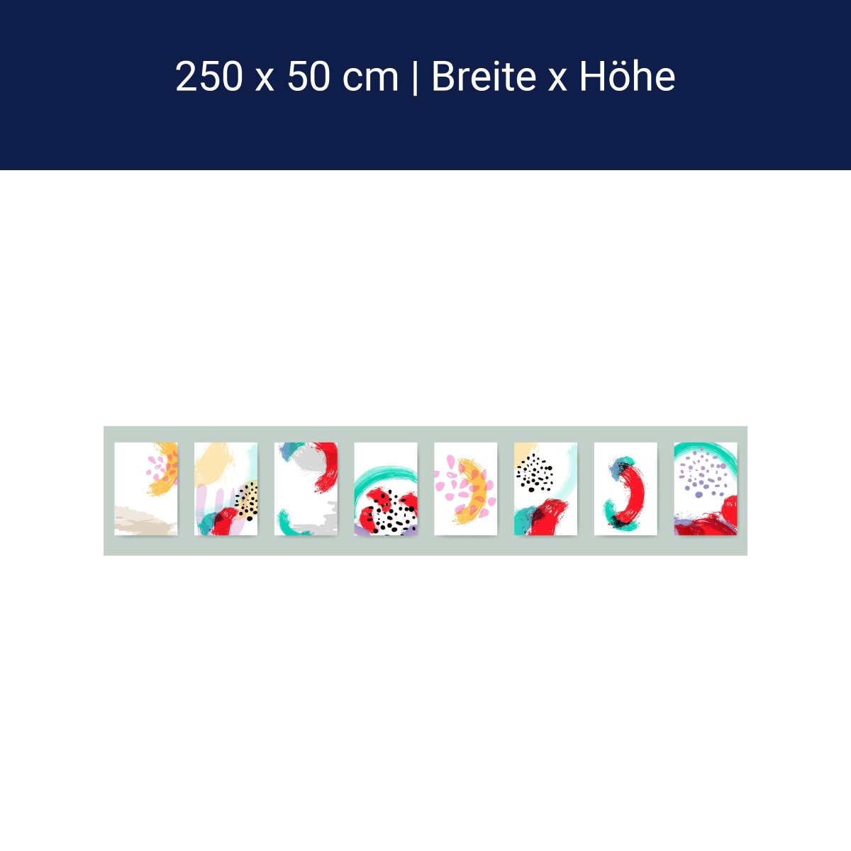 Panorama-Fototapete Abstraktes Gemälde, Collage M0045 Panorama-Fototapete Abstraktes Gemälde, Collage M0045