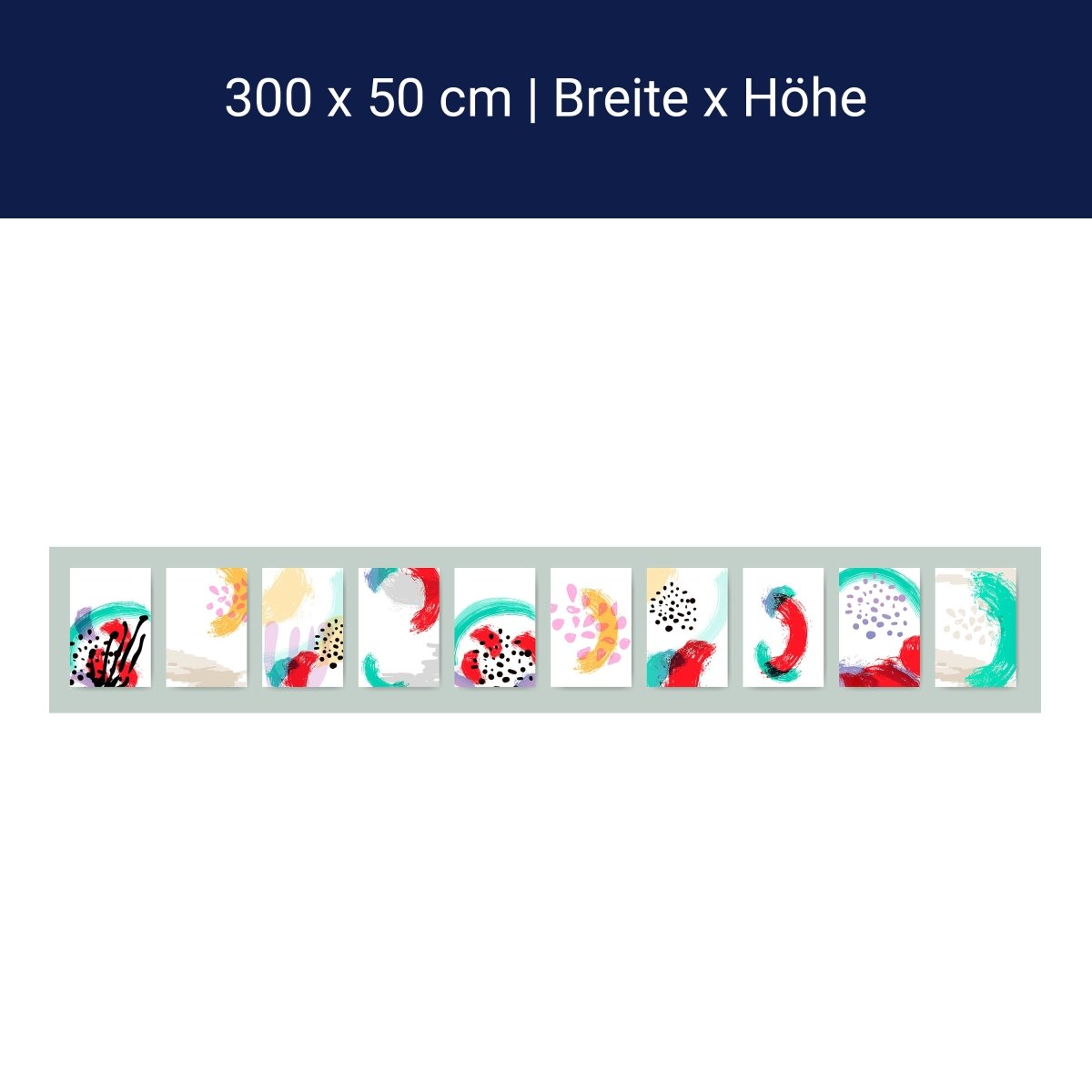 Panorama-Fototapete Abstraktes Gemälde, Collage M0045 Panorama-Fototapete Abstraktes Gemälde, Collage M0045