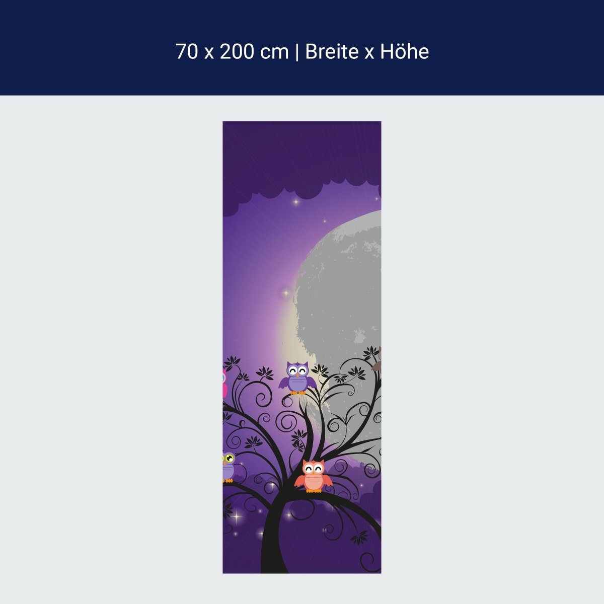 Duschwand Eulen auf einem Baum M0049 Duschwand Eulen auf einem Baum M0049