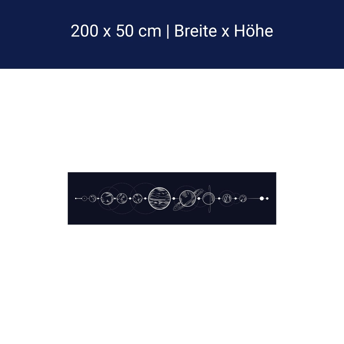 Panorama-Fototapete Sonnensystem, Planeten M0049 Panorama-Fototapete Sonnensystem, Planeten M0049