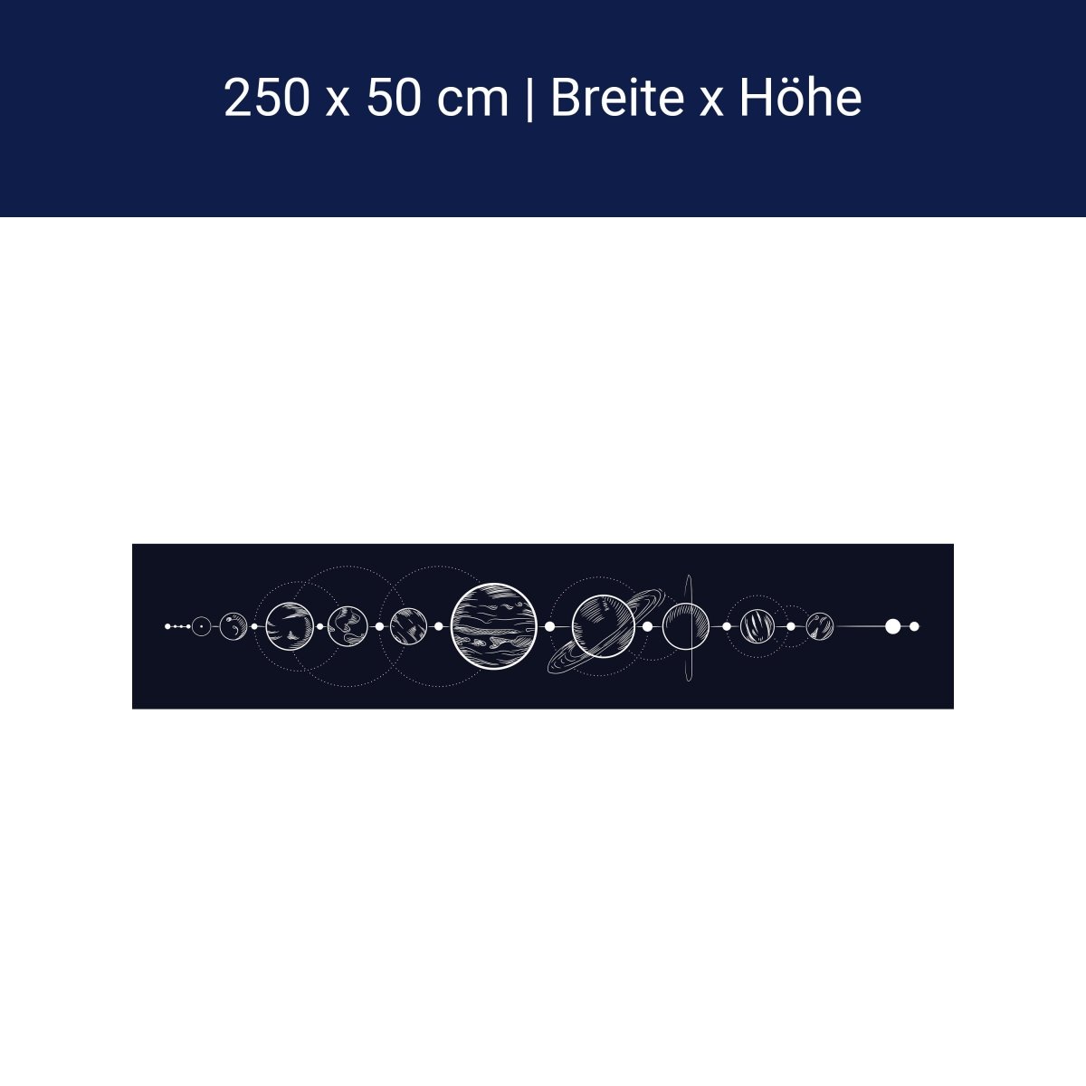 Panorama-Fototapete Sonnensystem, Planeten M0049 Panorama-Fototapete Sonnensystem, Planeten M0049