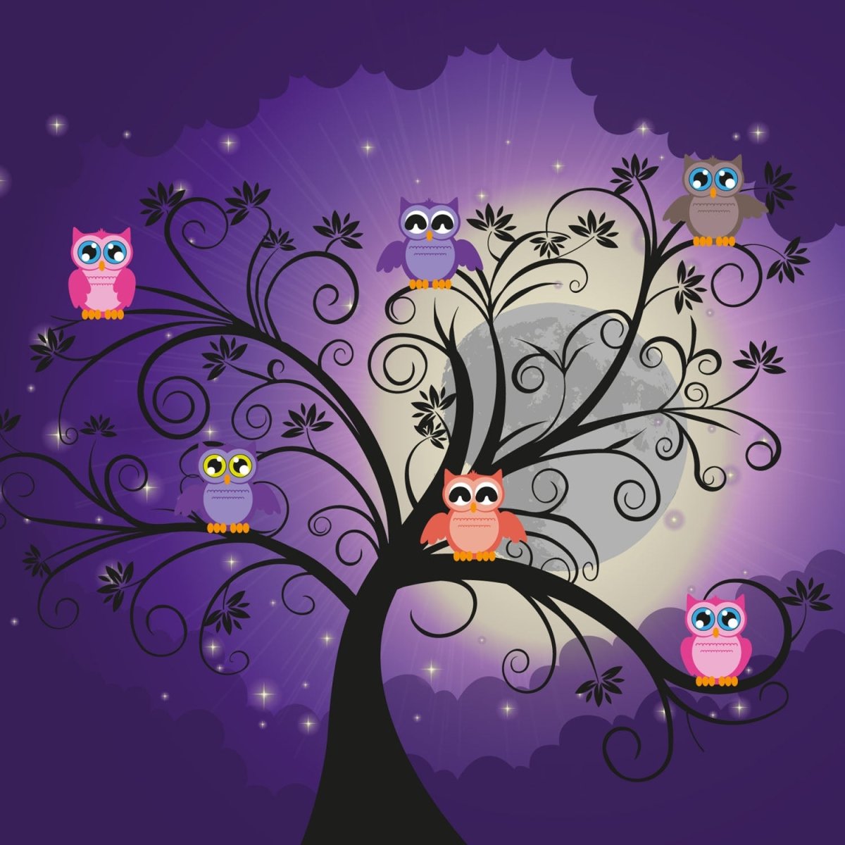 Beistelltisch Eulen auf einem Baum M0049 entdecken - Bild 2 Beistelltisch Eulen auf einem Baum M0049 entdecken - Bild 2