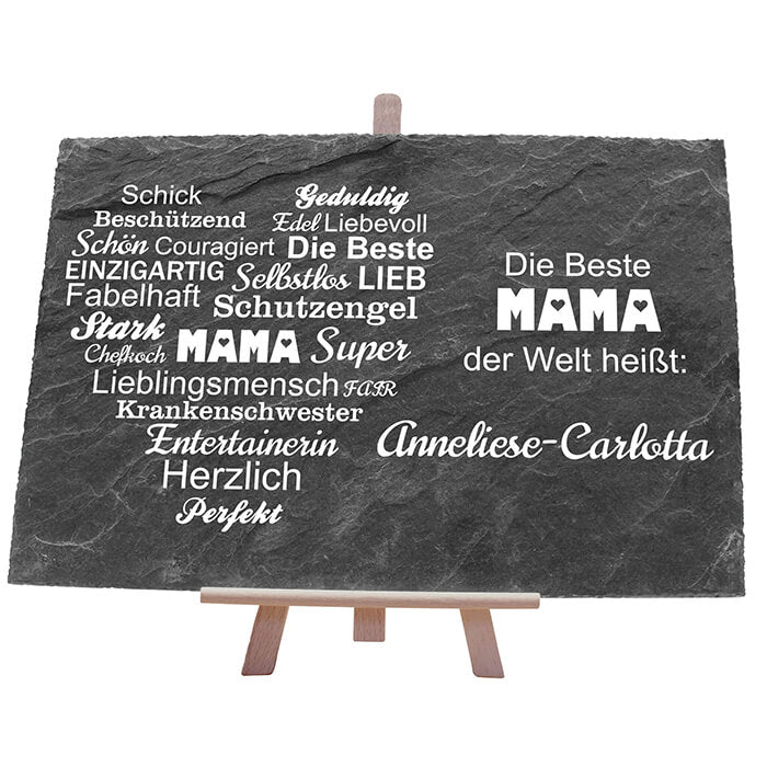 Schiefertafel Beste Mama M0056 - Bild 1 Schiefertafel Beste Mama M0056 - Bild 1