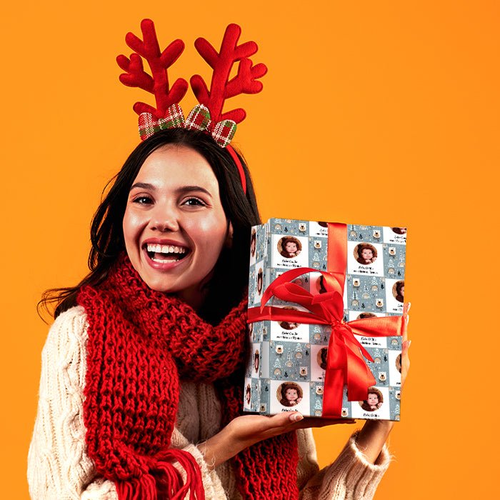 Geschenkpapier personalisiert Geschenkpapier Weihnachten Eisbär Text Foto M0056 - Bild 2 Geschenkpapier personalisiert Geschenkpapier Weihnachten Eisbär Text Foto M0056 - Bild 2