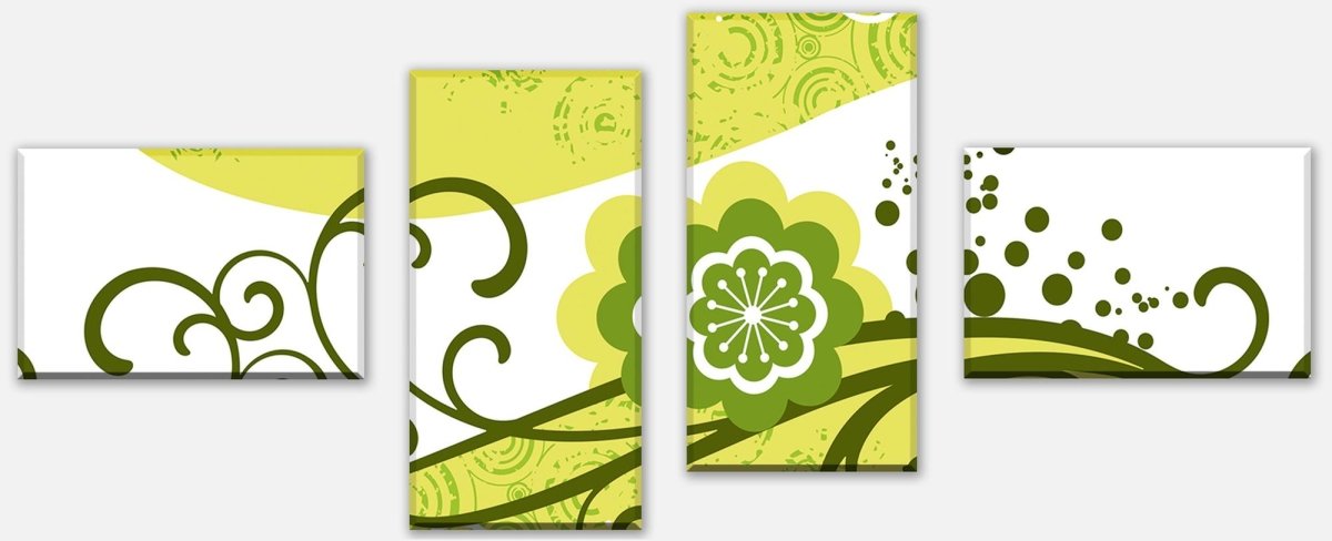 Leinwandbild Mehrteiler Adriana Retro Blüten M0056 Leinwandbild Mehrteiler Adriana Retro Blüten M0056