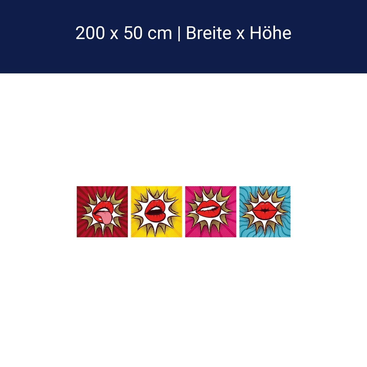Panorama-Fototapete Pop-Art Lippen M0056 Panorama-Fototapete Pop-Art Lippen M0056