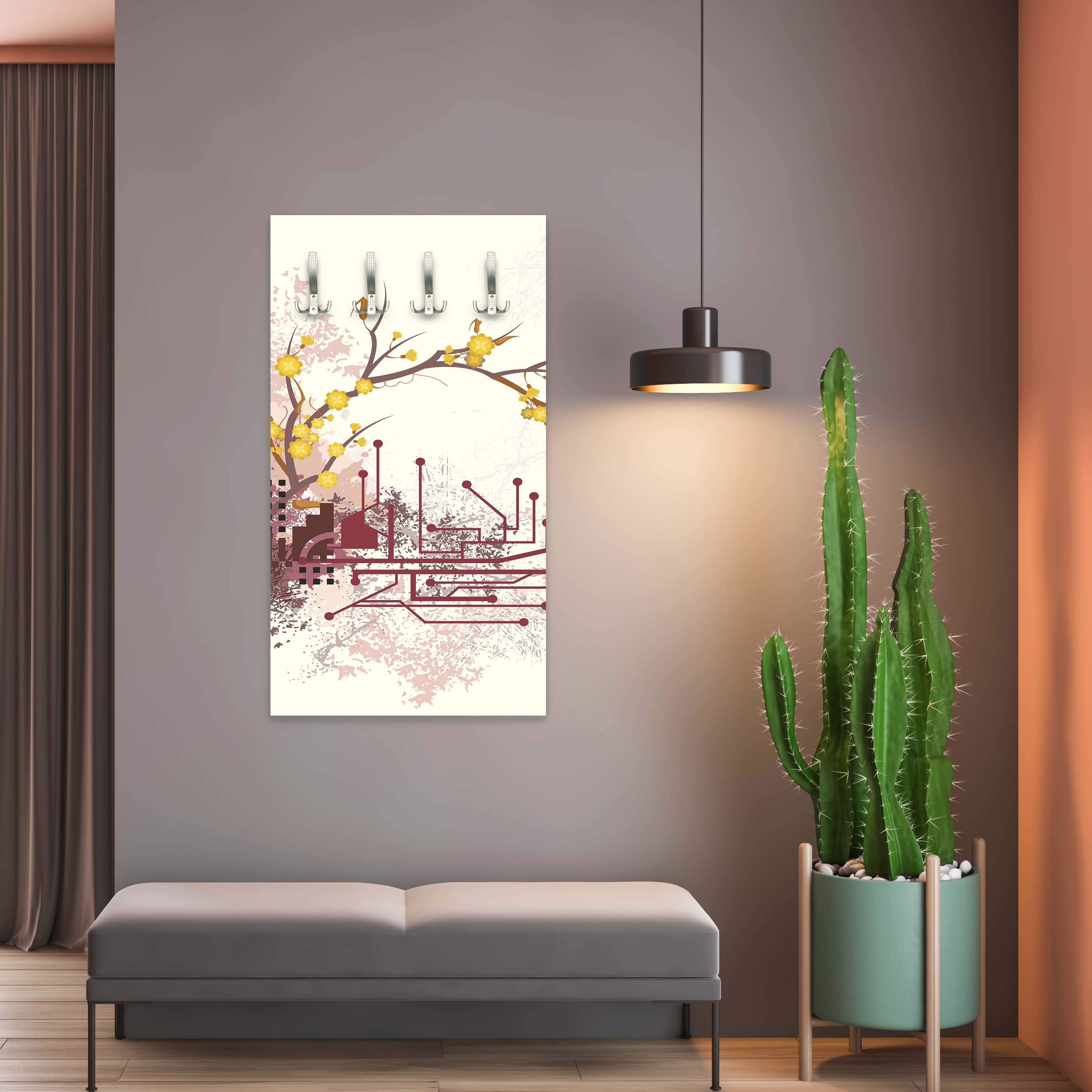 Garderobe Haruka Retro Blüten M0057 entdecken - Bild 5 Garderobe Haruka Retro Blüten M0057 entdecken - Bild 5