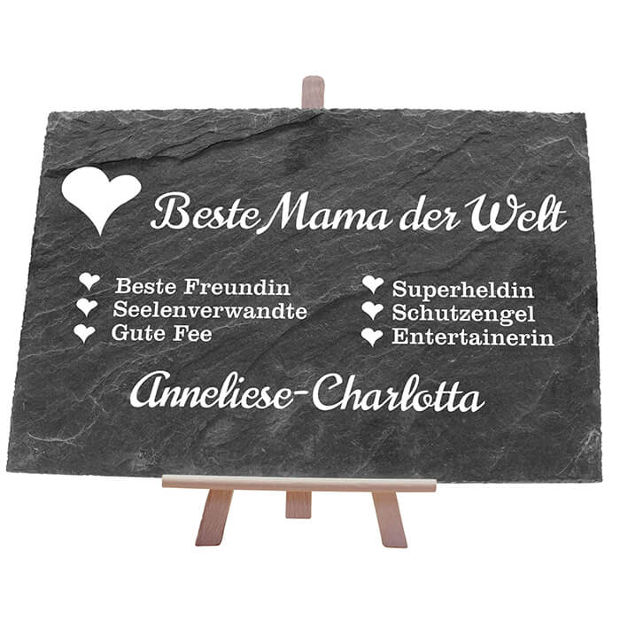 Schiefertafel mit Staffelei Beste Mama M0057 - Bild 1 Schiefertafel mit Staffelei Beste Mama M0057 - Bild 1