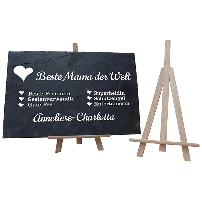 Schiefertafel mit Staffelei Beste Mama M0057 - Bild 3 Schiefertafel mit Staffelei Beste Mama M0057 - Bild 3