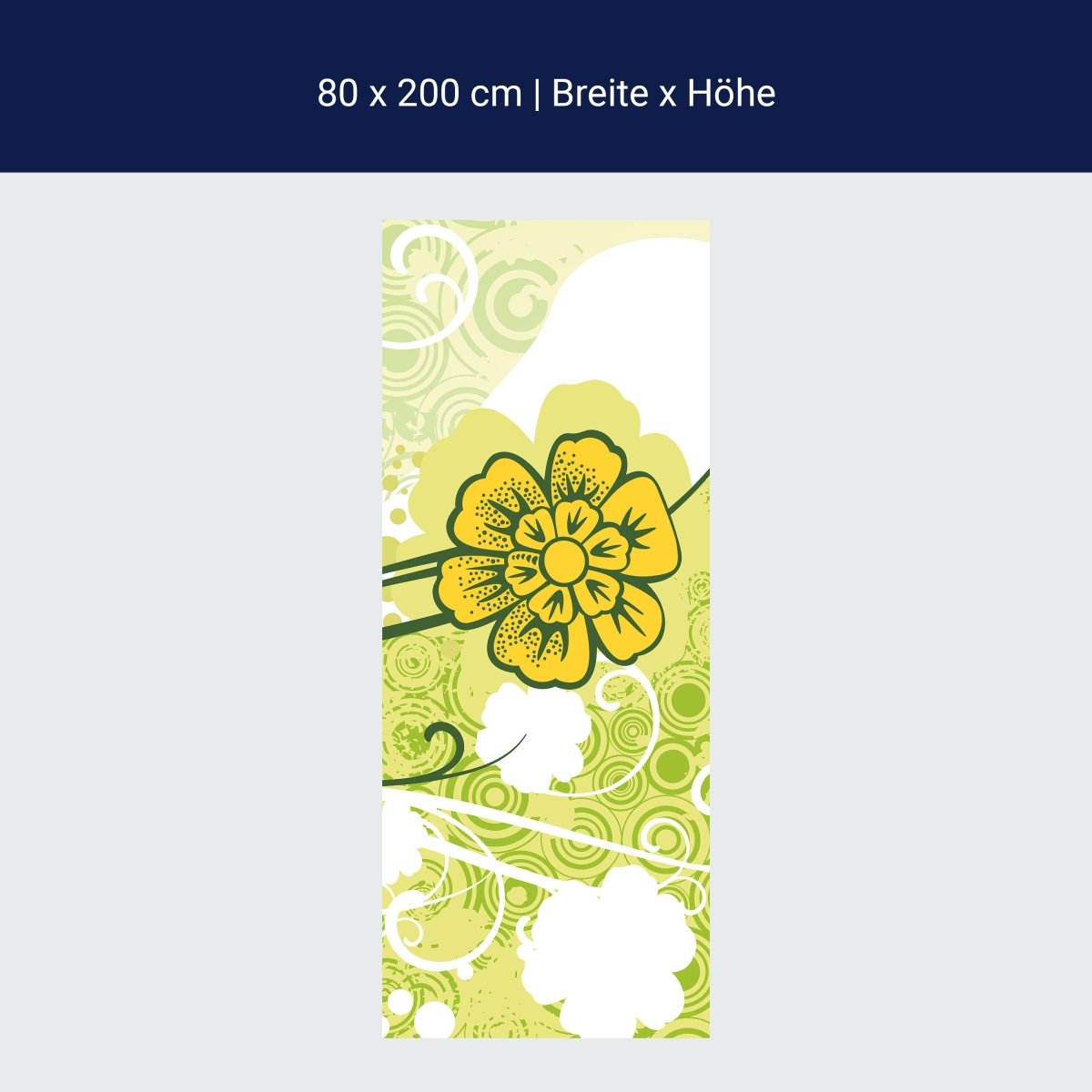 Duschwand Vanessa Retro Blüten M0058 Duschwand Vanessa Retro Blüten M0058