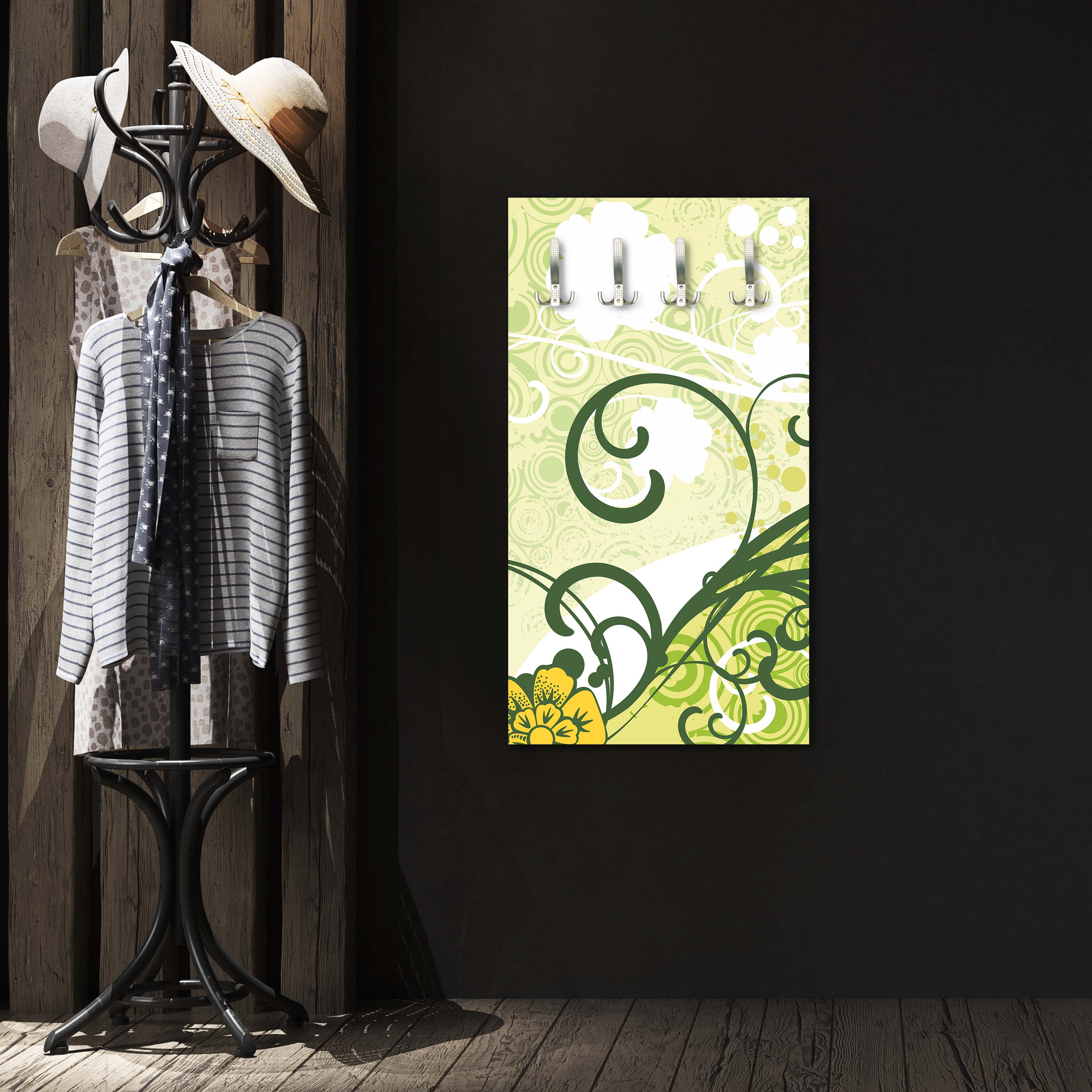 Garderobe Vanessa Retro Blüten M0058 entdecken - Bild 5 Garderobe Vanessa Retro Blüten M0058 entdecken - Bild 5