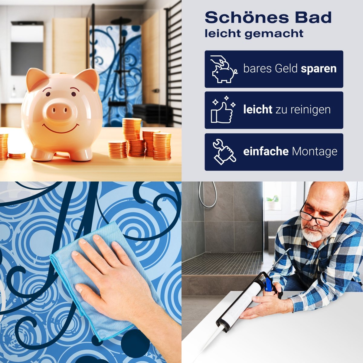 Duschwand Laura Floral Blüten M0059 entdecken - Bild 7 Duschwand Laura Floral Blüten M0059 entdecken - Bild 7