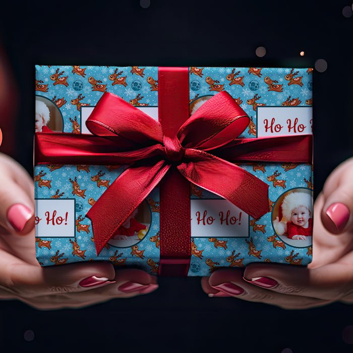 Geschenkpapier personalisiert Geschenkpapier Weihnachten Rentier Foto Text M0059 - Bild 4 Geschenkpapier personalisiert Geschenkpapier Weihnachten Rentier Foto Text M0059 - Bild 4