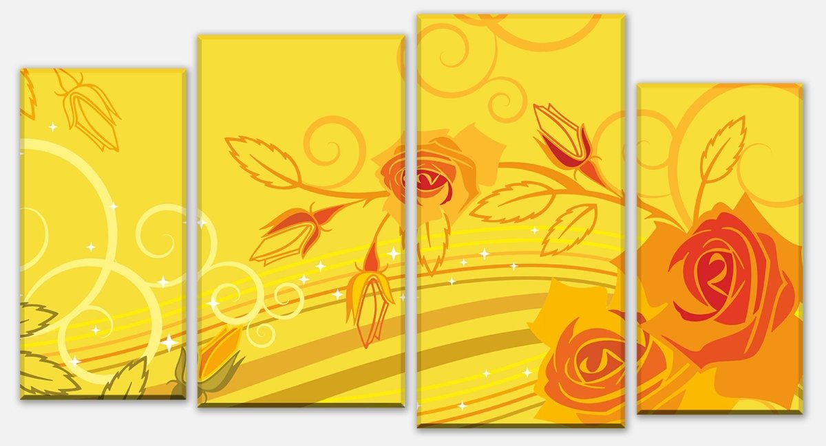 Leinwandbild Mehrteiler Diana Floral Blüten M0060 Leinwandbild Mehrteiler Diana Floral Blüten M0060