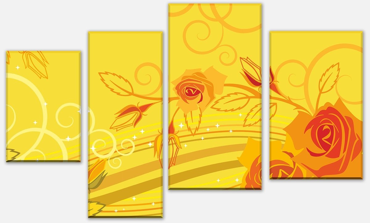 Leinwandbild Mehrteiler Diana Floral Blüten M0060 Leinwandbild Mehrteiler Diana Floral Blüten M0060