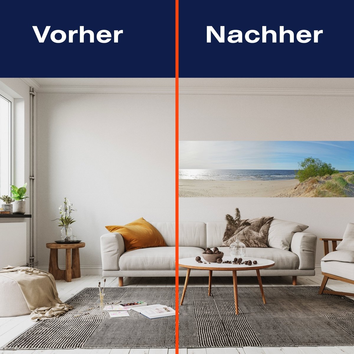 Panorama-Fototapete Strand, Meer, Dünen M0060 - Bild 3 Panorama-Fototapete Strand, Meer, Dünen M0060 - Bild 3