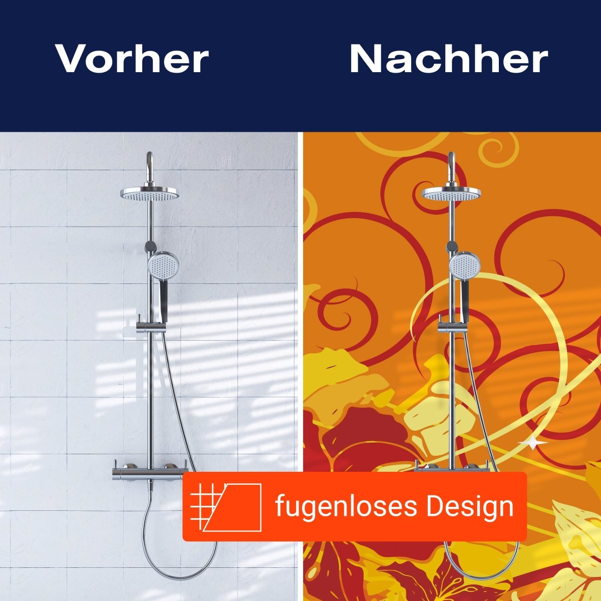 Duschwand Maeva Floral Blüten M0061 entdecken - Bild 9 Duschwand Maeva Floral Blüten M0061 entdecken - Bild 9