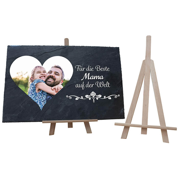 Schiefertafel mit Staffelei Herz Beste Mama M0062 - Bild 3 Schiefertafel mit Staffelei Herz Beste Mama M0062 - Bild 3