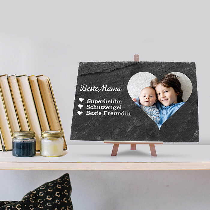 Schiefertafel mit Staffelei Herz Beste Mama M0062 - Bild 4 Schiefertafel mit Staffelei Herz Beste Mama M0062 - Bild 4