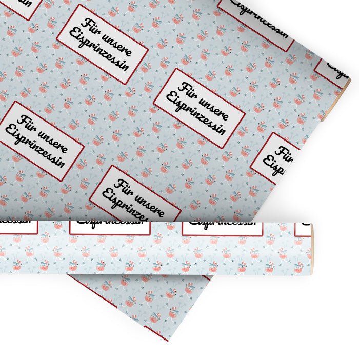 Geschenkpapier personalisiert Geschenkpapier Weihnachten Flamingo Text M0063 - Bild 1 Geschenkpapier personalisiert Geschenkpapier Weihnachten Flamingo Text M0063 - Bild 1