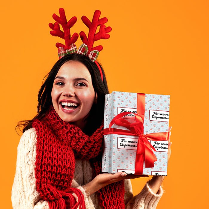 Geschenkpapier personalisiert Geschenkpapier Weihnachten Flamingo Text M0063 - Bild 2 Geschenkpapier personalisiert Geschenkpapier Weihnachten Flamingo Text M0063 - Bild 2