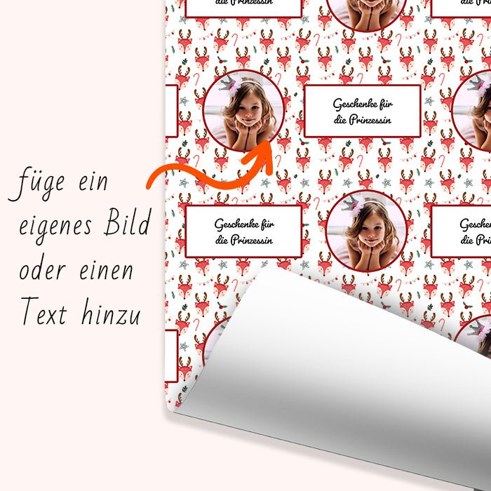 Geschenkpapier personalisiert Geschenkpapier Weihnachten Fuchs Foto Text M0064 - Bild 6 Geschenkpapier personalisiert Geschenkpapier Weihnachten Fuchs Foto Text M0064 - Bild 6