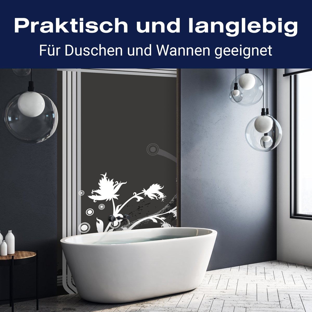 Duschwand Leon Floral Blüten M0065 entdecken - Bild 3 Duschwand Leon Floral Blüten M0065 entdecken - Bild 3