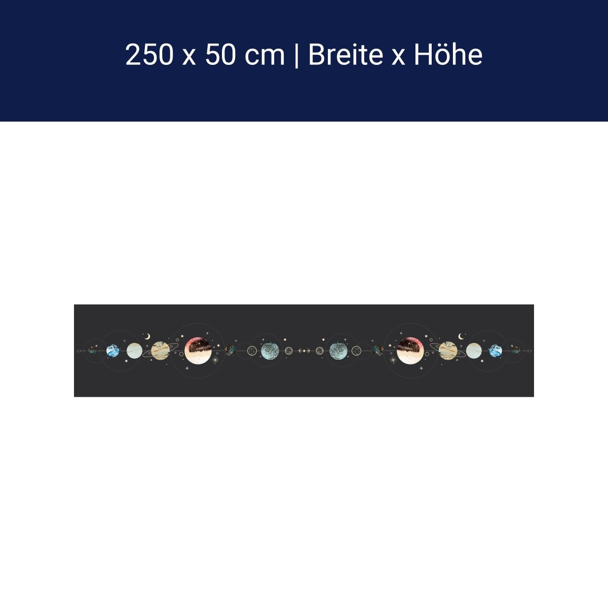 Panorama-Fototapete Sonnensystem, Planeten M0065 Panorama-Fototapete Sonnensystem, Planeten M0065