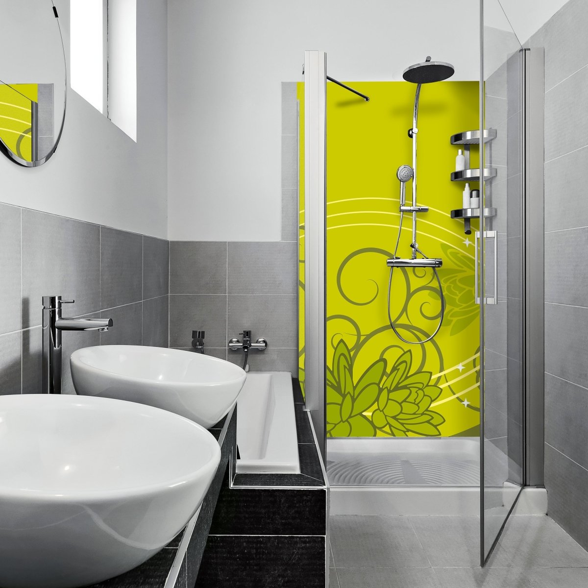 Duschwand Jana Floral Blüten M0066 entdecken - Bild 1 Duschwand Jana Floral Blüten M0066 entdecken - Bild 1