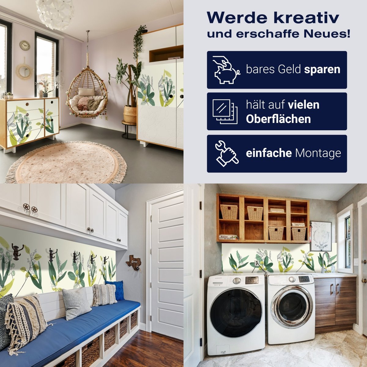 Panorama-Fototapete minimalistische Pflanzen, Kunst M0066 - Bild 7 Panorama-Fototapete minimalistische Pflanzen, Kunst M0066 - Bild 7