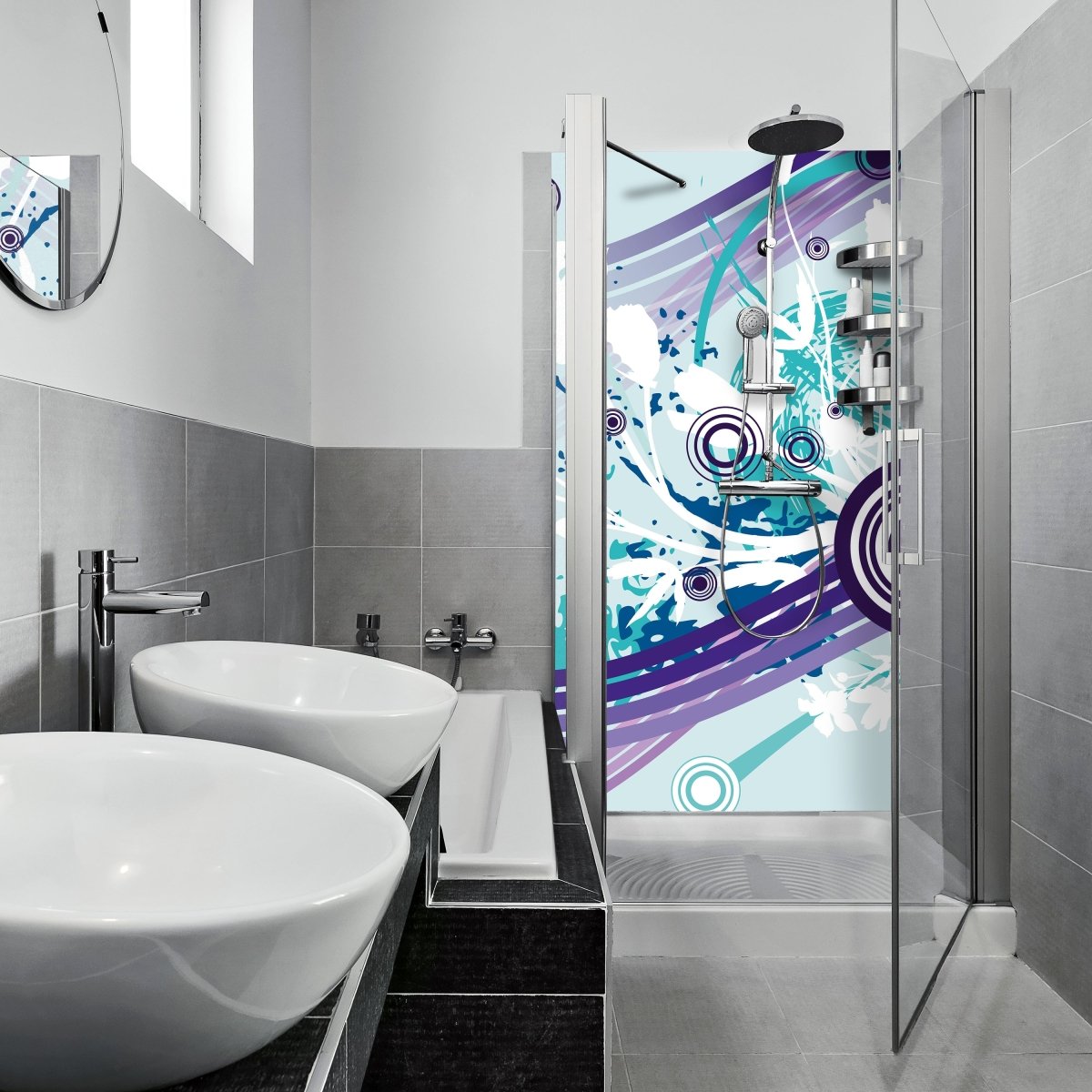 Duschwand Mandy Floral Blüten M0067 entdecken - Bild 1 Duschwand Mandy Floral Blüten M0067 entdecken - Bild 1