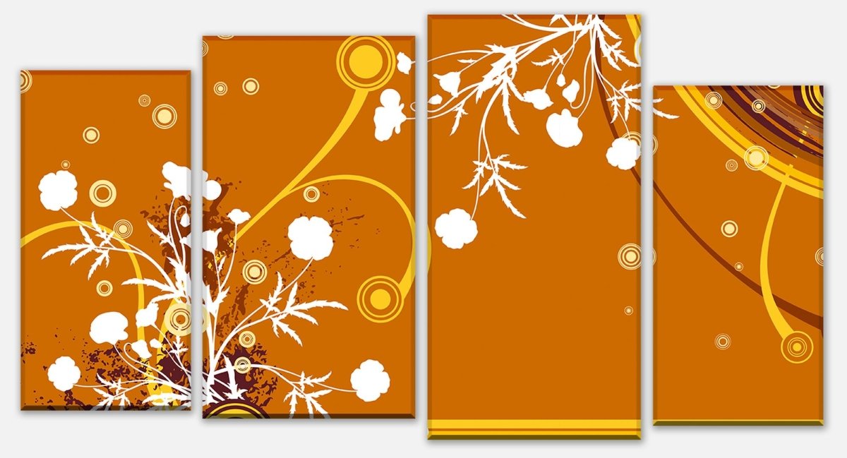 Leinwandbild Mehrteiler Sandra Floral Blüten M0068 Leinwandbild Mehrteiler Sandra Floral Blüten M0068