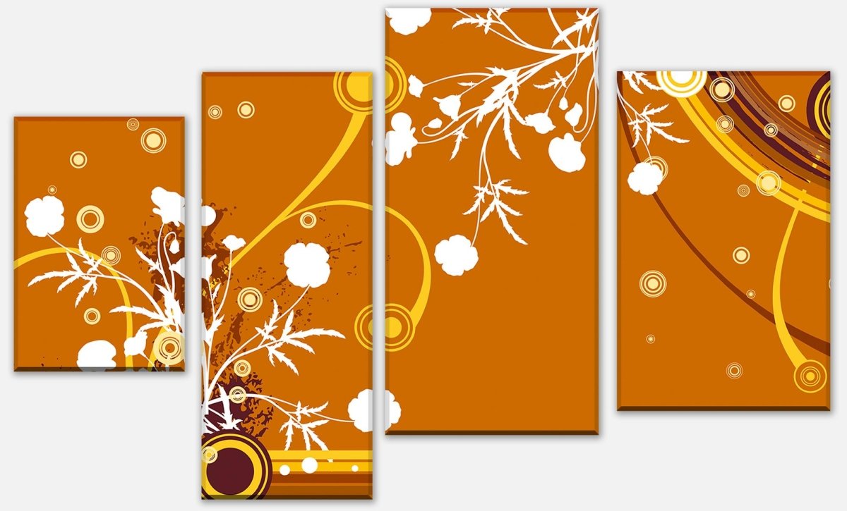 Leinwandbild Mehrteiler Sandra Floral Blüten M0068 Leinwandbild Mehrteiler Sandra Floral Blüten M0068