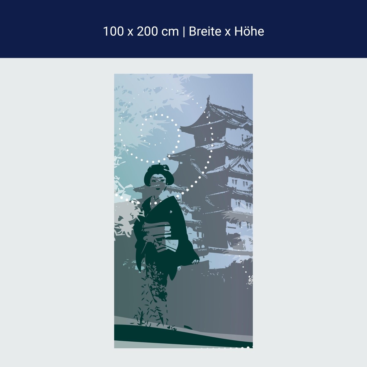 Duschwand Old Floral Asia M0069 Duschwand Old Floral Asia M0069