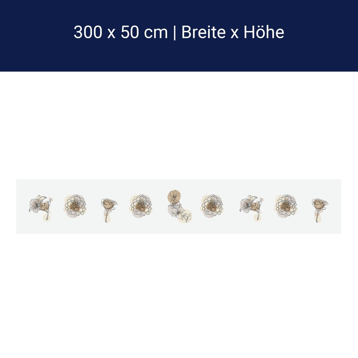 Panorama-Fototapete Grafische Blumen M0071 Panorama-Fototapete Grafische Blumen M0071