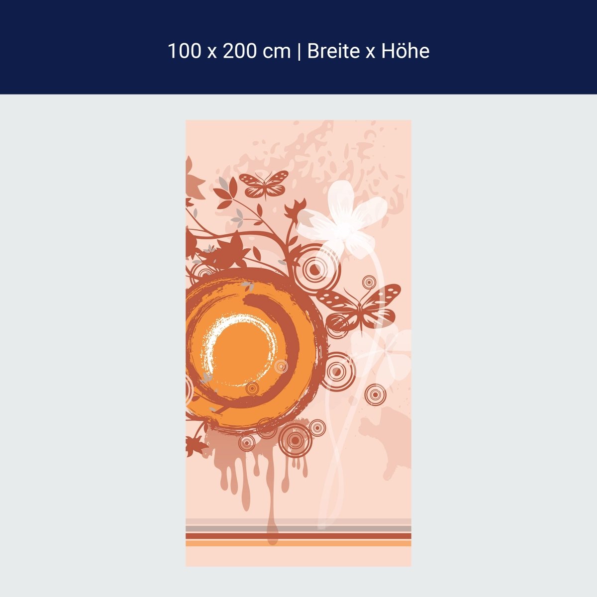 Duschwand Nude Circle Floral M0072 Duschwand Nude Circle Floral M0072