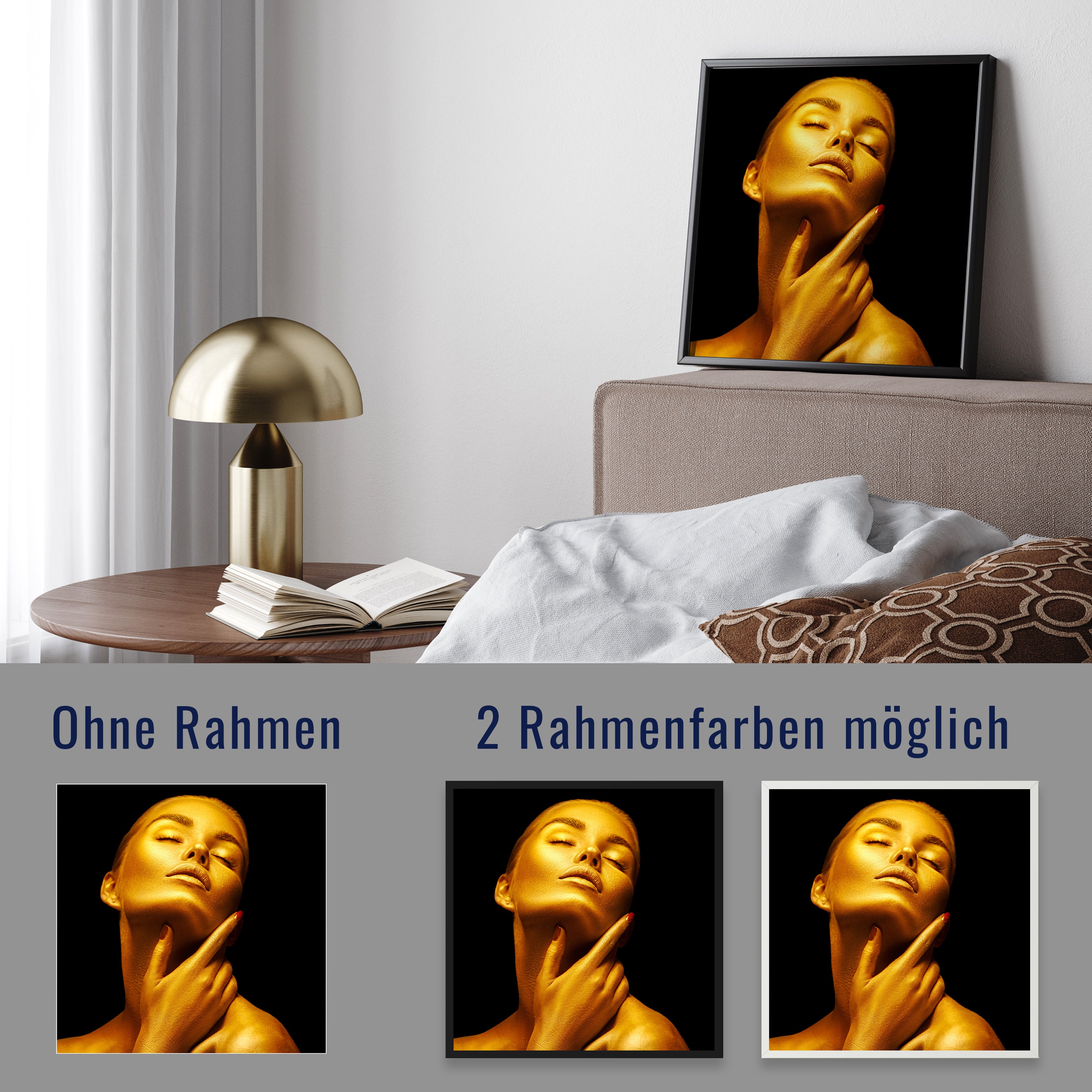 wandmotiv24 Poster, Poster - Gold - M0073 - Bild 4 wandmotiv24 Poster, Poster - Gold - M0073 - Bild 4